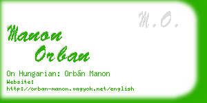 manon orban business card